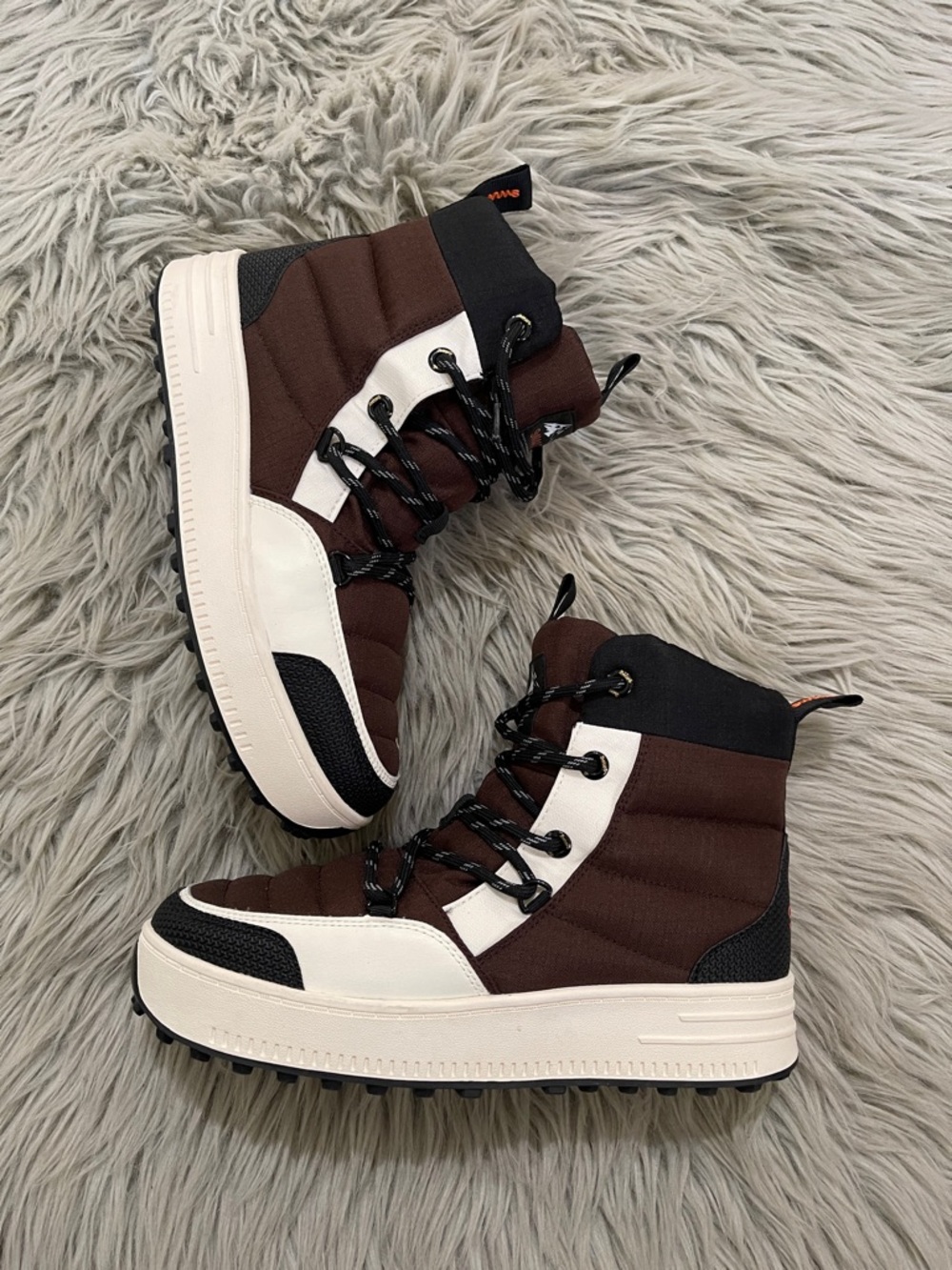 Swims Brown Black White Waterproof Boots